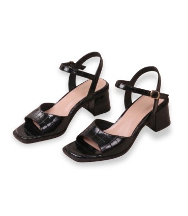 Sandales Femme  Croco à Talon Carré – Ref 769 | Trioox Tunisie
