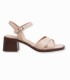 Sandales Femme Jines à Talon Carré Ref 770 Beige | Trioox Tunisie