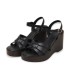 Sandales Compensées Noir Femme Chic | Chaussures Élégantes Tunisie - Trioox