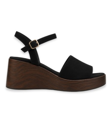 Sandales Compensées Femme Effet Daim| Chaussures Chic & Confortables Tunisie