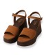 Sandales Compensées Femme Effet Daim| Chaussures Chic & Confortables Tunisie