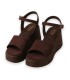 Sandales Compensées Femme Effet Daim| Chaussures Chic & Confortables Tunisie