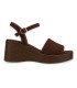 Sandales Compensées Femme Effet Daim| Chaussures Chic & Confortables Tunisie