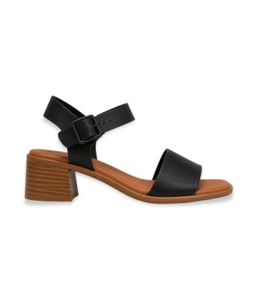 Sandales Élégance Cuir à Talon Carré  Femme