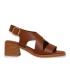 Sandales cuir Croisée à Talon Carré  Femme