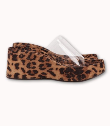 Sabots Compensés Transparents – Confort Premium Motif Tigre
